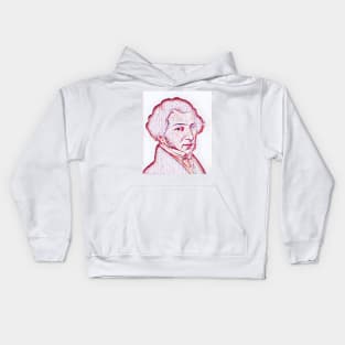 Gioachino Rossini Portrait | Gioachino Rossini Artwork | Line Art Kids Hoodie